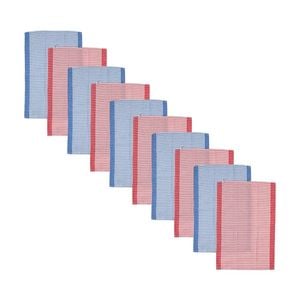 10pc Ardor Absorbent Waffle Check Quick-drying Tea Towel Set 41x61cm Assorted