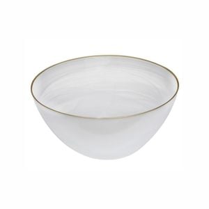 Ismay Round 5L Salad Glass XL Bowl Serving Dish - White