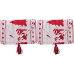 2PK LVD 180x34cm Polyester Table Runner Christmas Deer Home Decor