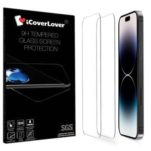 Icoverlover [2-pack] For Iphone 15 Pro Max Glass Screen Protector