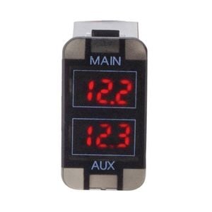 Hulk Toyota Early Dual DC Voltmeter Red Illumination 12v 39 x 21mm