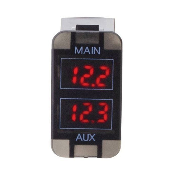 Hulk Toyota Early Dual DC Voltmeter Red Illumination 12v 39 x 21mm