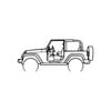 Ignite Laser Jeep 2008 Wrangler Rubicon Silhouette Metal Wall Art Coated Black 23.6inch/60cm