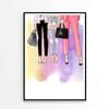 Fashion Women with Elegant Handbags Print 100% Australian Made 60x90cm (Poster)