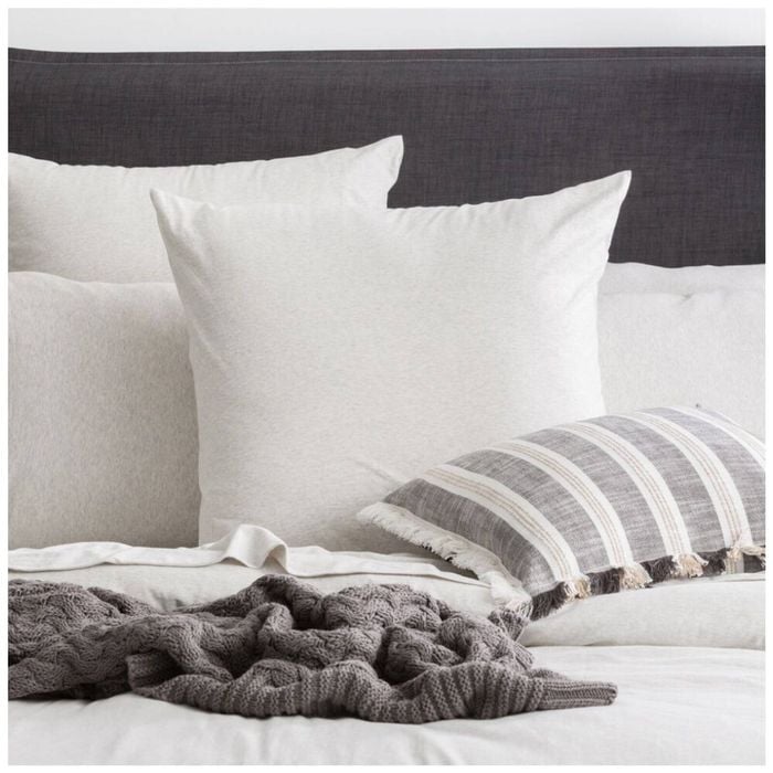 Renee Taylor Comfort T’s Organic Cotton Jersey European Pillowcase Ecru