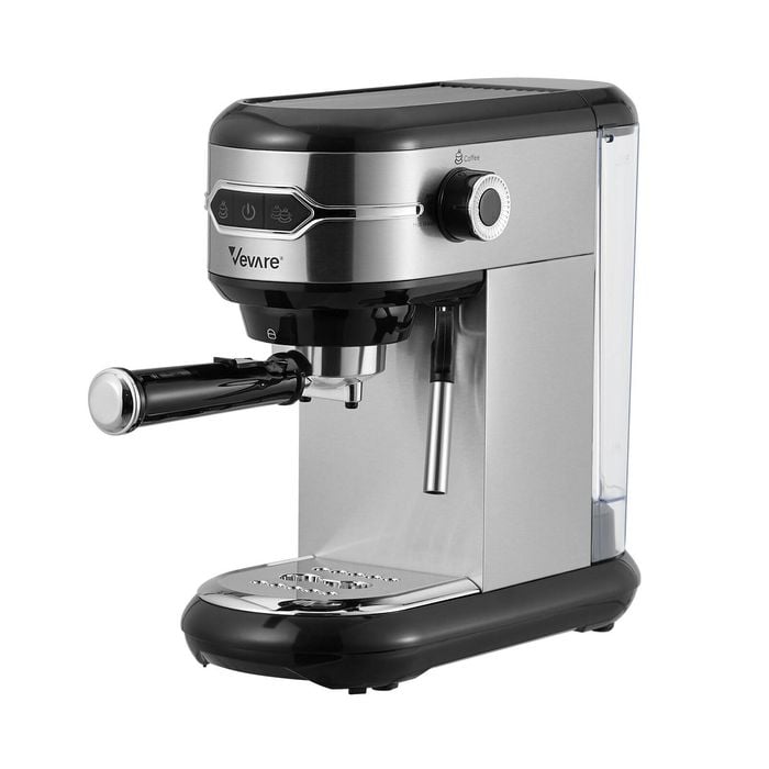 Vevare Espresso Coffee Machine Latter Cappuccino Maker 19 Bar Milk Frother Inox