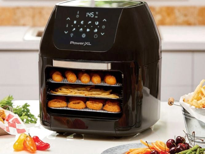 PowerXL
  Air Fryer Oven - 7-in-1 air fryer multi-cooker that can air fry, rotisserie,
  dehydrate, grill, bake, roast & reheat all in one amazing, compact unit.