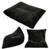 Artiss 3-in-1 Bean Bag Chair For Living Room Convertible Floor Sofa Dark Grey