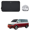 Front Windscreen Sun Shade for VolksWagen Multivan 2016 - Current (T6) - XL 160 x 100 cm - Black