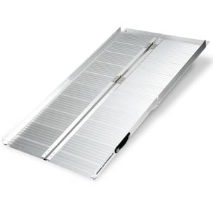 EQUIPMED 152cm Portable Folding Aluminium Access Ramp, 272kg Rated, Black Ultra-Grip, for Wheelchair, Mobility Scooter