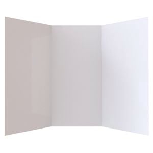 Stein 1200 x 900 x 2000mm White 3-Sided Flat Wall Shower Liner 