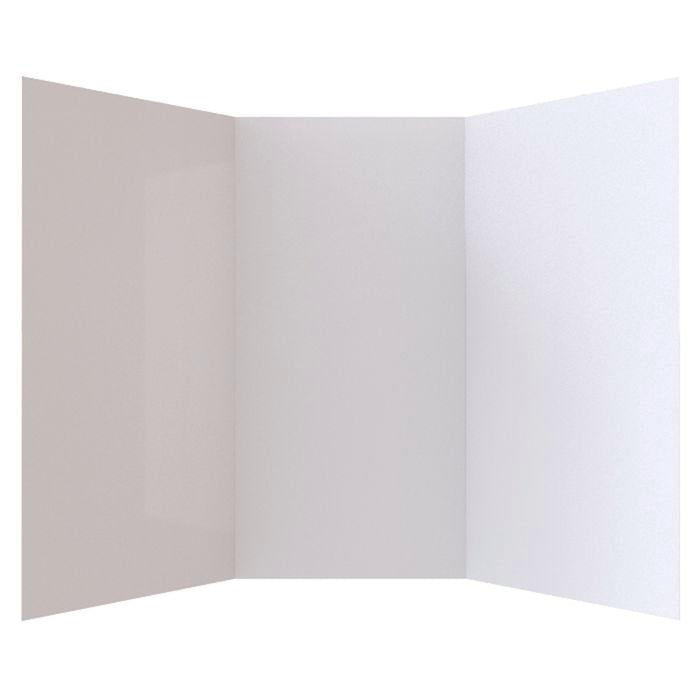 Stein 1200 x 900 x 2000mm White 3-Sided Flat Wall Shower Liner 