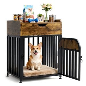 Advwin Wooden Dog Cage Furniture Pet Kennel Puppy House