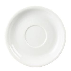 Olympia Whiteware Cappuccino Saucers Porcelain Round 160mm 12 Pack