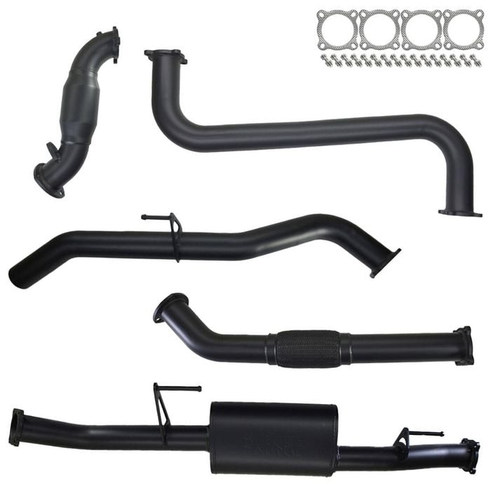 Ignite Exhausts Turbo Back For Nissan D40 Navara 2.5l Manual 3" Cat & Muffler 409 Stainless Steel