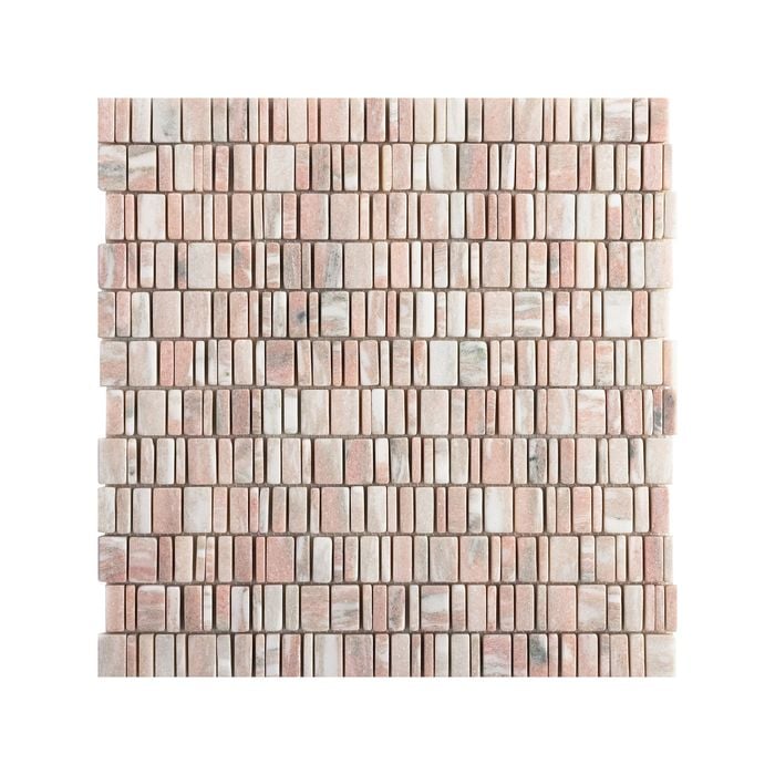 Decor8 305 x 310mm Mayan Norwegian Rose Honed Mosaic Tile