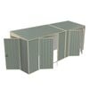 Build-a-Shed 1.5 x 5.2 x 2.0m Green Skillion Double Plus Double Hinged Side Doors Shed