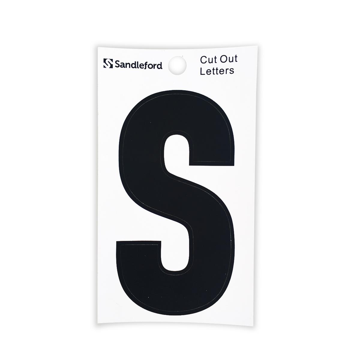 Sandleford 85mm Black Cut Out Self Adhesive House Letter S - Bunnings ...