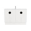 CIBO 1200mm White Freshwater Full Height Vanity with Black Handles