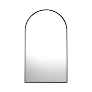 Oikiture 86x50cm Arched Wall Mirror Black