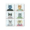 Cinnamon Placemats Cork Backed Set of 6 Lady Cat Luncheon.