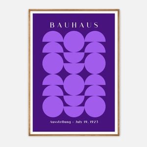 Galrie Bauhaus Exhibition Art Print - July 19, 1923 - Modernist Geometric Design, Wood Frame, A3 30 x 42cm (12 x 16inch)