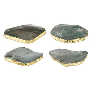 4PK Allira 10cm Agate Coaster Set Tableware - Green