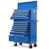 BULLET 16 Drawer Tool Box Cabinet Chest Storage, Garage Organiser Set, Blue