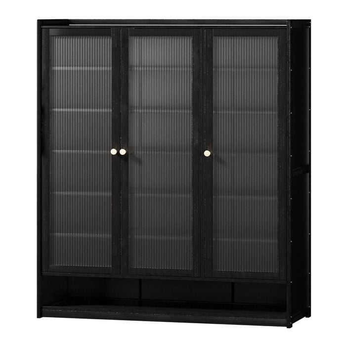 Oikiture Shoe Cabinet Shoes Storage  7-Tier Rack Organiser Black