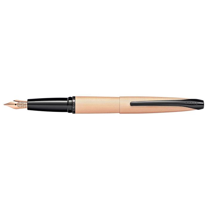 Cross Atx Brushed Etched Diamond Fine Fountain Pen Writing Stationery Rose Gold