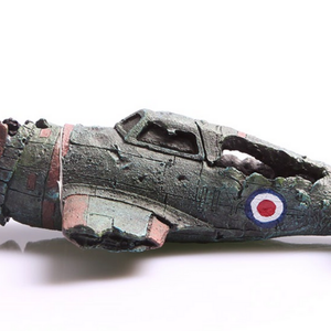 Aqua One Magnetic Glass Wrecked Bomber Ornament (36872)