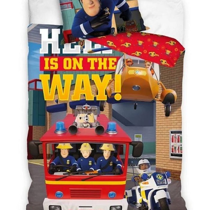 Fireman Sam kids Cotton Quilt Cover Set - Toddler Bed Size