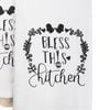 100% Cotton terry Printed Tea towel - White 40 x 70 cm