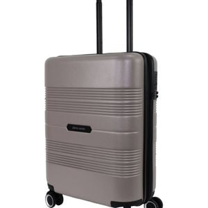 Pierre Cardin Cabin 56l Travel Hard Shell Case Suitcase Luggage Taupe