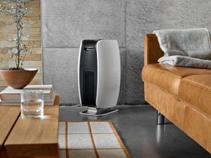 Air purifier machine inside of a modern house