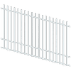 ProtectorAl 1201-2400W x 1500H Pearl White Batten Pool Fence Panel Raked Up to 15º