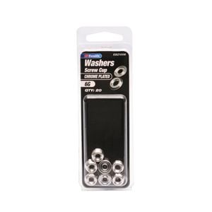 Zenith 6G Chrome Plated Screw Cup Washer - 20 Pack