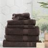 7pc Renee Taylor Stella 650gsm Super Soft Bamboo Cotton Towel Set Cocoa
