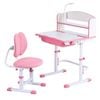 Keezi Kids Study Desk Chair Set Adjustable LED Lamp Pink