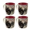 4x Nostalgic-art Ceramic Coffee Mug Route 66 Bike Map Retro Design 330ml