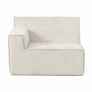 Grumpi Furniture Right Loungi Armchair - Snow Velvet Oat