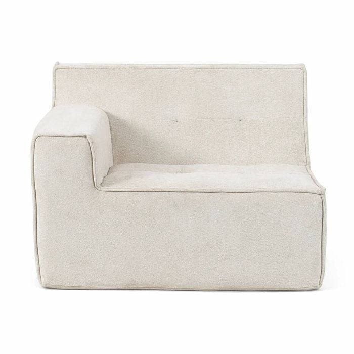 Grumpi Furniture Right Loungi Armchair - Snow Velvet Oat