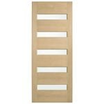 Corinthian 2340 x 820 x 40mm Entrance Door Blonde Oak Clear Glass AWO52G
