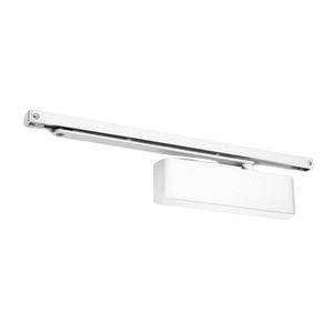 Zanda 75mm White Slimline Closer Cover and Slide Armset Door Closer