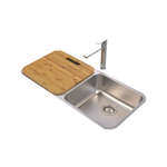 Caroma Luna Double Bowl and Chopping Board Bundle