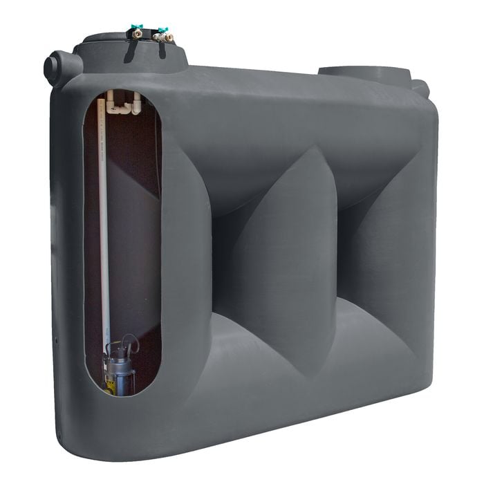 Clark Tanks 5000L Armour Grey Tradepack Tank And Davey Evo MK2 Pump