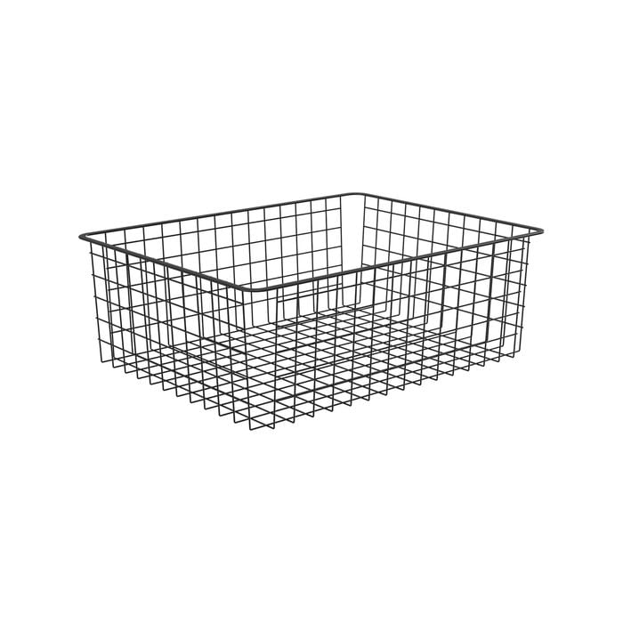 Flexi Storage Home Solutions 410 x 185 x 535mm Black 2 Runner Wire Basket