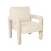 Oikiture Armchair Velvet Accent Chairs 1 Seater Lounge Sofa Chair Beige