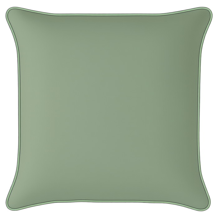 Mojo 45cm Solid Sage Cushion Cover With Pipe