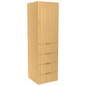 Lugna 2048 x 600 x 580mm Sand Hanging 4 Drawers Right Hinged Door Storage Cabinet